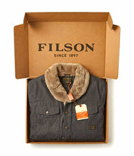 NWT Filson x Wrangler Packer Coat Black Men's Large L Sheepskin Shearling Jacket picture