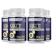 Bio Max Pro- Men's Health & Bodybuilding- 4 Bottles- 240 Tablets picture