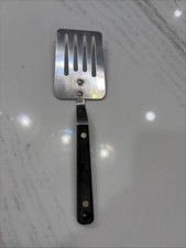 Vintage EKCO Flint Vanadium SHORT Slotted Spatula 10