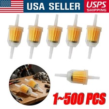 500Pack Motor Inline Gas Oil Fuel Filter Small Engine lot for 1/4'' 5/16