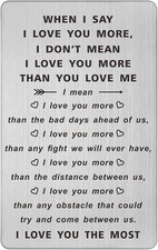 TANWIH When I Say I Love You More Wallet Card, I 3.38 inch x2.13 inchx0.03  picture