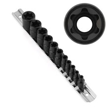 CASOMAN 11PCS Female Torx Socket Set, E & Star Set 11PCS, Black picture