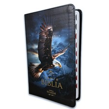 Biblia Letra Grande 12 puntos RV1960 imit piel negro águila con índice picture