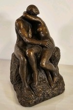 Auguste Rodin's The Kiss Love Romance Bronze Sculpture Statue Decor Nude Figures picture