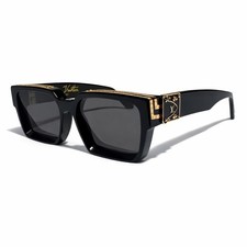 Louis Vuitton Mens Sunglasses Millionaire Z1165W Black and Gold | Pre-Owned | picture
