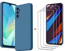 For Samsung Galaxy A16 5G Soft Silicone Case Phone Cover + Tempered Glass picture
