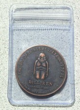 BILLIKEN Lucky Coin Token Pocket Piece Good Luck 1908 Chicago Unknown Vintage  picture
