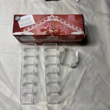 Wilton Vintage 1983 Clear Filigree Cake Bridge and Staircase Set Brand New picture