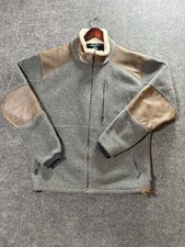 KÜHL Men’s XL Gray Fleece Jacket Brown Panels Full Zip Outdoor Hiking picture