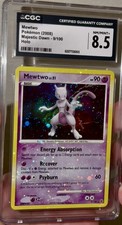 CGC 8.5 Mewtwo 9/100 Majestic Dawn Holo Pokemon Card HOLO BLEED 🩸 2+ SWIRLS 🌀 picture