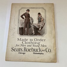 Sears Roebuck Made To Order Clothing For Men 1924 With Order Form Fair Condition picture
