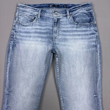 BKE Jeans Mens 36x34 Blue Tyler Buckle Denim Pants Distressed Stretch Washed Out picture