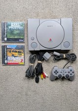 Sony PlayStation 1 PS1 Console Bundle TESTED WORKING DualShock, Cables & Game picture
