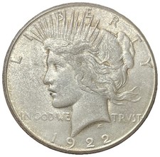 1922-S Peace Silver Dollar San Francisco Mint Better Date $1 Coin picture