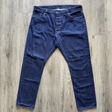 Railcar Fine Goods Custom Selvedge Denim Jeans Mens 38x32 Indigo Tapered USA picture