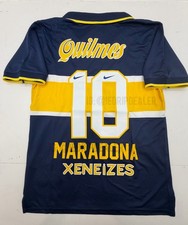 1996/97 Boca Juniors Retro Home Jersey Maradona #10 Vintage Iconic Blue Gold picture