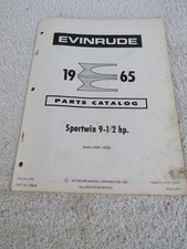 Evinrude antique outboard motor ORIGINAL factory parts list 1965 9.5hp 9522C 23 picture