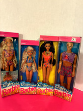 Barbie Glitter Beach, Skipper Kira, & Ken 4pc Doll Set 1992 Unopened picture