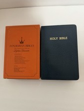 Vintage 1974 Zondervan Holy Bible Red Letter Text New In Box Blue Cover picture