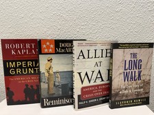Lot 4 Military History Books MacArthur Long Walk Imperial Grunts Allies at War picture