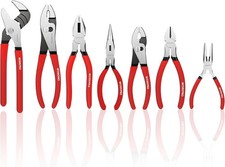 7-Piece Pliers Set, Pliers Tool Set with Comfort Grip, Red picture