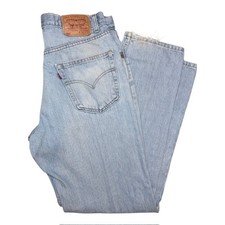 Levi’s 550 Vintage 90s Relaxed Fit Jeans Light Wash Denim 34x32 picture