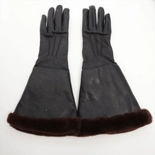 Hermes Fur Lined Lambskin Gloves picture