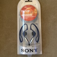 Vintage 2001 Sony MDR-J10 Vertical In Ear Clip On Headphones Blue Large New  picture