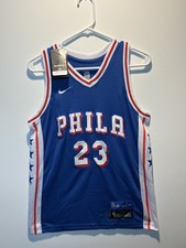 New 🔥LeBron James #23 Youth Medium (age 10-12) Philadelphia 76ers Jersey Blue picture