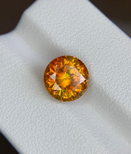 4.59ct Natural Sphalerite RD 9mm Certified Yellow Green Color  100% Genuine picture
