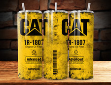 CAT Oil Filter Mechanic Tumbler Design for 20oz Skinny Tumbler picture
