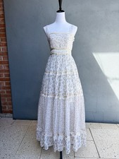 Gunne Sax Vintage 70s Floral Calico Prairie Dress Women Size 13 picture