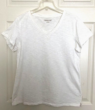NWT - COLDWATER CREEK - L - TEXTURED BROKEN SPACE-LINE TUNIC - V-Neck - COTTON picture