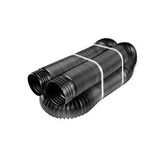 50 ft. Length Copolymer Solid Drain Pipe, Black FLEX Drain 4 in. Dia. Flexible picture