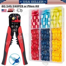 60/480Pcs T-Taps Wire Connectors Kit Quick Splice Insulated Electrical Terminals picture