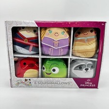 Squishmallows Disney Princess Mulan Rapunzel Pocahontas Mini Plush 6 Pack Set picture