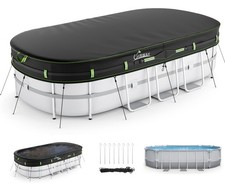 10x16 FT Winter Oval Pool Cover with Reflective Strips picture