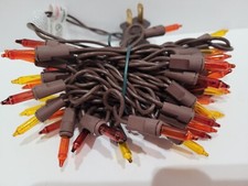 Thanksgiving Fall Harvest 50 String Lights Indoor/Outdoor Brown Yellow Orange picture