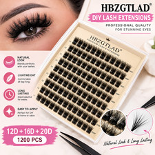 30rows Lash Clusters DIY Spiky Cluster Lashes Mixed Styles Fluffy Volume Cluster picture