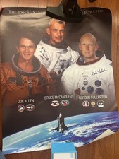 2005 Astronauts Hall of Fame signed poster 20X16 JSA picture