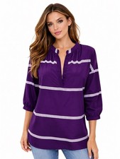 Old Navy Purple Stripe Top Size XSmall picture