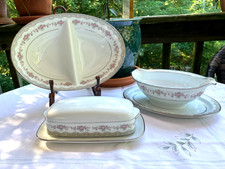 Noritake GLENWOOD 3pc Completer Set, Butter Dish, Gravy Boat, Divided Vegetable picture