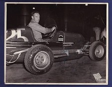 Bob McLean signed vintage auto racing photo 1933-1966 rare picture