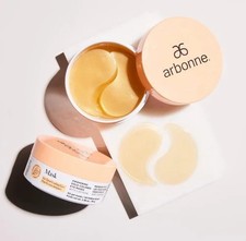 Arbonne Awakening Gold Colored Eye Masks with Caffeine (60 Gel Masks) - NEW picture