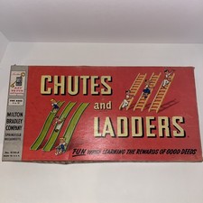 1956 Chutes & Ladders Board Game Milton Bradley VTG Mid Century Antique Complete picture