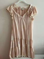 Knox Rose Blush Pink Tie-Dye Tiered Mini Dress picture