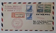 1936 Hindenburg Zeppelin LZ-129 First Flight Cover Frankfurt to Lakehurst NJ picture