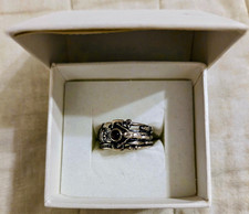 Retired - Vintage James Avery Martin Luther Sterling Silver & Garnet Ring Size 9 picture