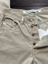 Vtg Diesel Cheyenne Corduroy Pants Mens 32x31 Beige Straight Leg Button Fly picture