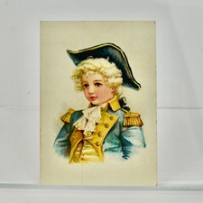 Antique Merit Award Card Signed Teacher French Soldier Boy picture
